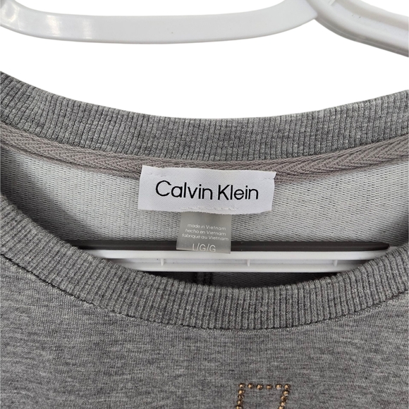 Calvin Klein Heather Gray Sweatshirt Dress - Picture 5 of 6